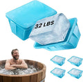 Extra Large Ice Block Mold For Ice Bath - 4x, Large Ice Mold for Freezer with Lids - Reusable, Silicone Ice Bath Accessories, Cold Plunge Giant, Ice Blocks for Chiller & Cold Therapy