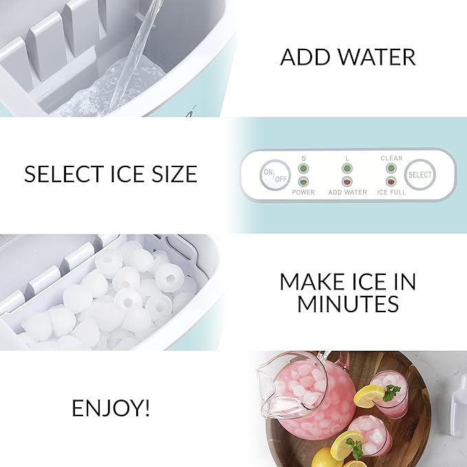 Igloo Automatic Self-Cleaning Portable Electric Countertop Ice Maker Machine with Handle, 26 Pounds in 24 Hours & Keurig K-Elite Single-Serve K-Cup Pod Coffee Maker, Brushed Silver