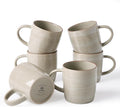 famiware Coffee Mugs Set of 6, Meteor 13 oz Ceramic Mug Cup Set with Handle for Coffee, Tea, Cappuccino, Latte, Milk, Matcha Green