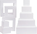 Silverlake 5-Tier Square Cake Dummy Set - Nesting 4" H x 4,6,8,10 & 12" W Blocks for Styrofoam Baking Display Projects