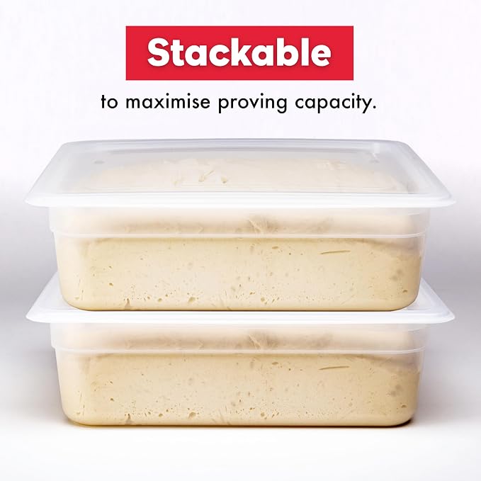 Brod & Taylor Proofing Container With 6L Capacity, Fits Up to 3000 Grams of Dough – Dough Rising Box for Bread, Sourdough & Pizza (Dishwasher Safe, BPA-Free)