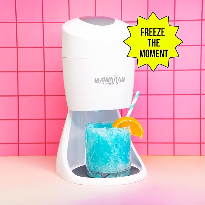 Hawaiian Shaved Ice S900A Made in USA Professional Fluffy Ice & Snow Cone Machine for Home Use - Complete Party Kit with Flavor Syrups