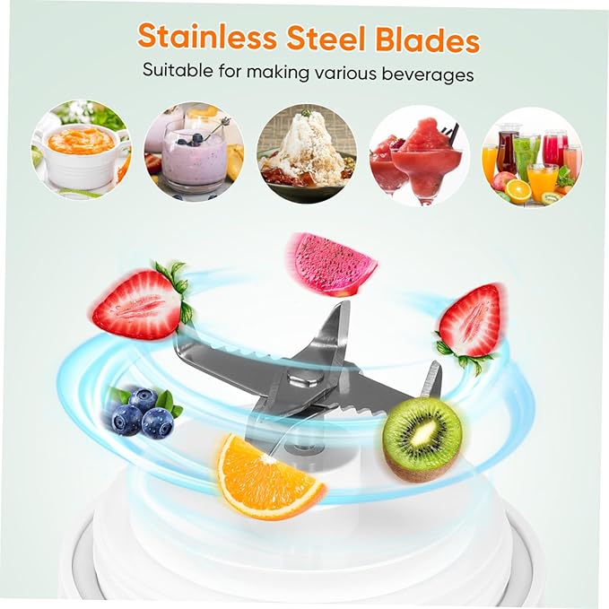 Portable Fruit Juicer Travel Cup Battery Powered Blender for Fresh Juice Lightweight Design for Office Gym Home Use Easy Operation with Transparent Cup