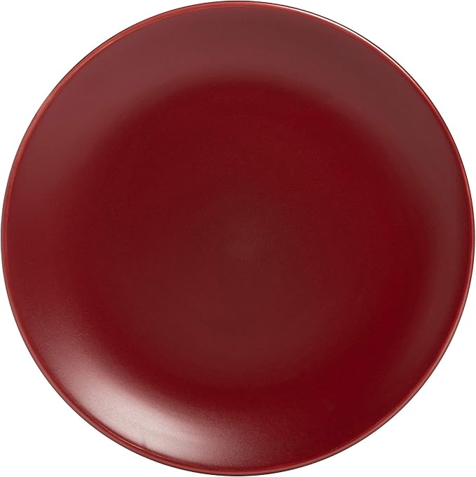10 Strawberry Street Wazee Matte Coupe Dinnerware Set, 16 pc, Red