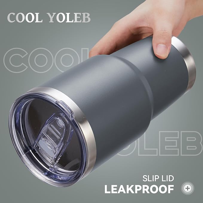 30 oz Tumbler with Lid Stainless Steel Tumblers Bulk Vacuum Insulated Cup Reusable Powder Coated Travel Mug Double Wall Leak Proof Cups Keep Cold Drinks for 12 Hours Grey, Set of 12