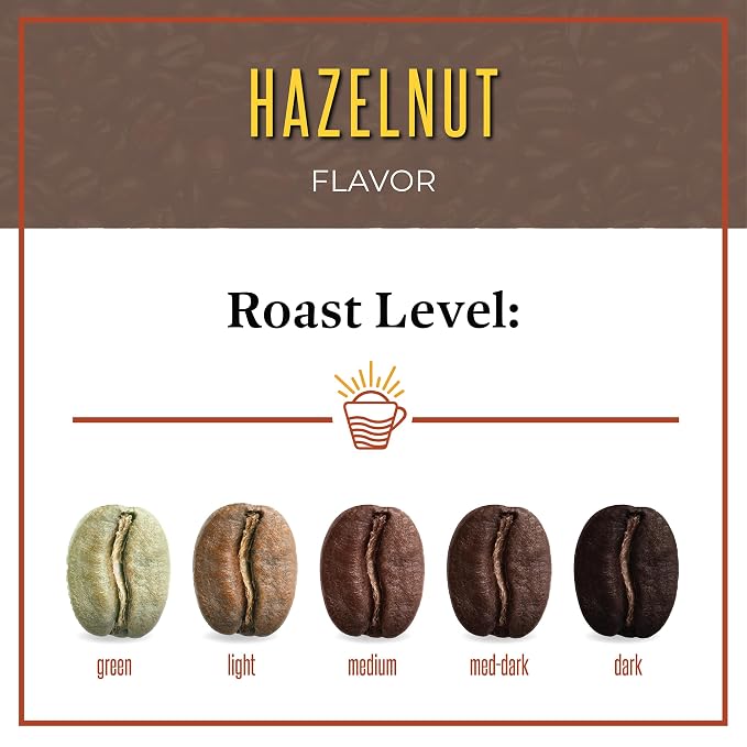 San Diego Coffee Hazelnut, Medium Roast, Whole Bean Coffee, 16-Ounce Bags (Pack of 2) Café en grano tostado