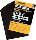 Magnetic Sheets with Adhesive Backing 8 x 10 Inch, 20 Packs Flexible Magnetic Adhesive Sheets, Magnetic Contact Paper, Adhesive Magnetic Sheets for Dies Storage, Photos, School, Home, Office