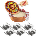 Large Tortilla Warmer w Taco Holder Set of 6 Stainless Steel, Taco Bar Serving Set for A Party - Taco Party Supplies Taco Kit, Taco Night Accessories Essential Bundle - Complete Taco Tuesday Solution