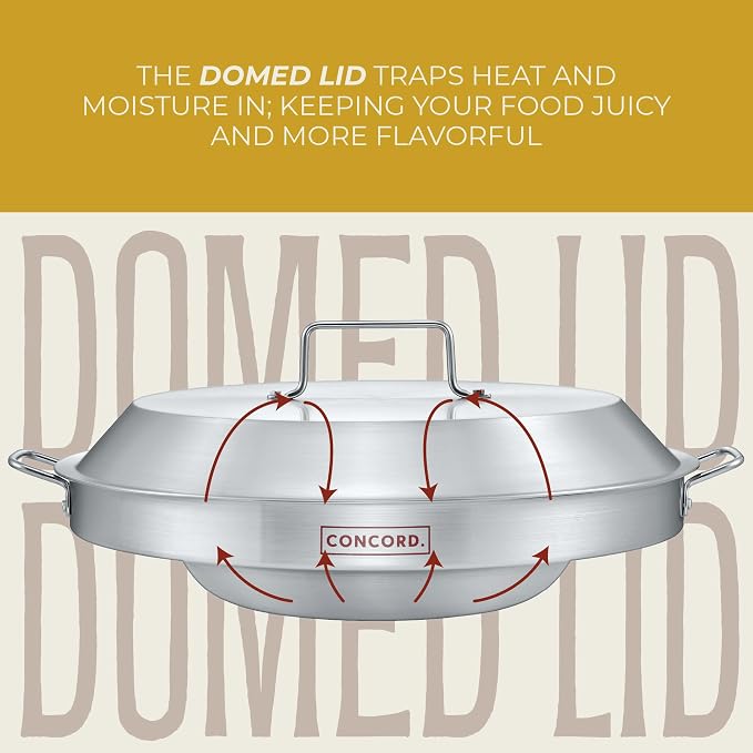 CONCORD Stainless Steel 3 Piece 22" Comal Cookware Set. Comales Discada Set