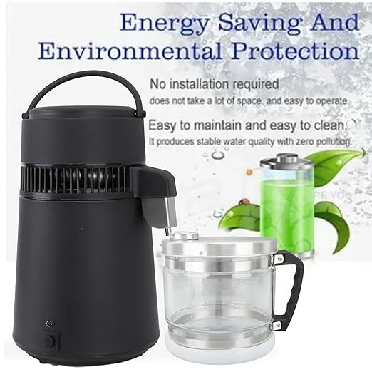 4L Water Container for Distiller, 4L Glass jar for Home Beauty Water Distiller, Replacement Glass Collection Bottle for Home Beauty Countertop