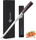 PAUDIN 10 Inch Ham Slicing Knife, Professional Carving Knife for Meat, High Carbon Stainless Steel, Ergonomic Pakkawood Handle with Sheath, Ultra Sharp Blade for Prosciutto/Jamon Serrano, Gift Box