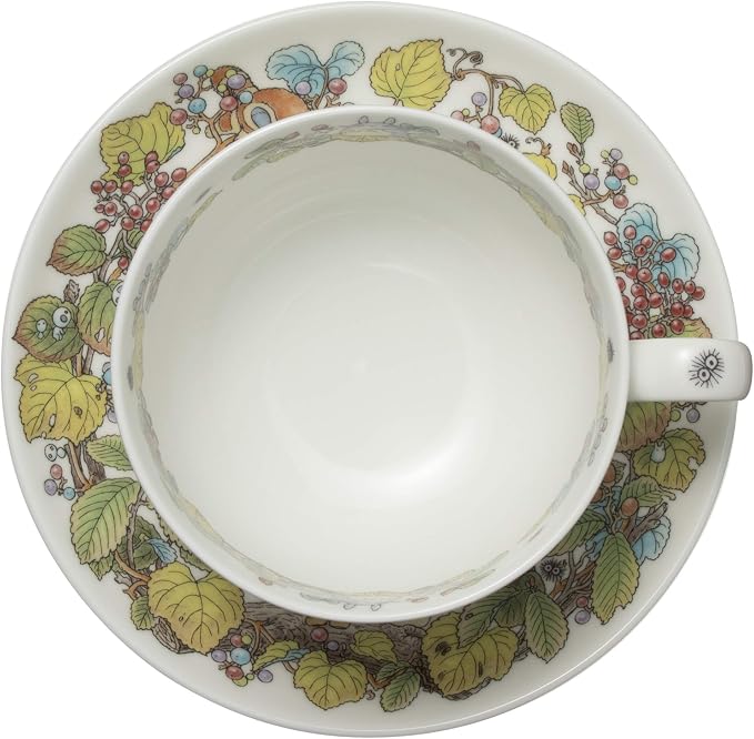 Noritake T97285A/4660-5 Milk Tea Cup & Saucer, 11.8 fl oz (325 cc), My Neighbor Totoro Gajimi Edition, Microwave Safe, 1 Guest, Bone China