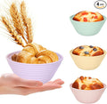 4Pcs Mini Silicone Banneton Bread Proofing Baskets, 5" Sourdough Banneton Proofing Baskets, Non-Stick Round Dough Proofing Bowl Containers Oven Safe for Various Tastes Bread Making-BPA Free