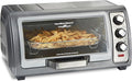 Hamilton Beach Air Fryer Toaster Oven Combo, Stainless Steel | Large Capacity, Fits 6 Slices or 12" Pizza, 4 Cooking Functions: Convection, Bake, Broil, Roll-Top Door
