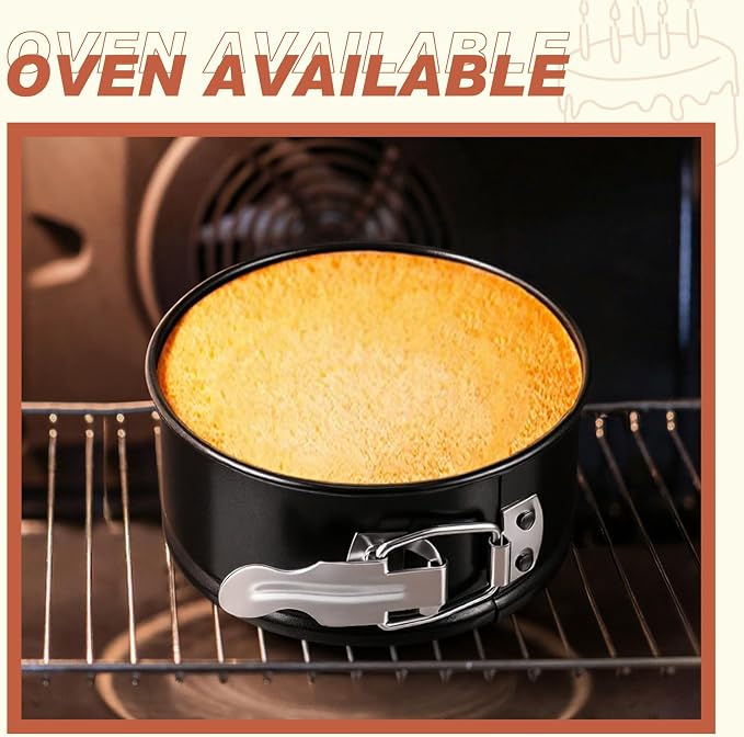 Sunnyray 50 Pcs 4 Inch Springform Pan for Baking Mini Cheesecake Pans with Removable Bottom Nonstick Leakproof Round Cake Mold Spring Form Molds for Mini Cheesecake Pizza and Quiches (Black)