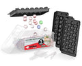 Emporio Kitchen Round Ice Cube Tray Set Pack of 1, BPA-Free Stackable Trays with Lid & Tongs, 33 Ice Balls Per Tray for Whiskey, Drinks, and Cocktails, Quick Release Round Ice Cube Mold, Black