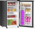 DUMOS 3.2 Cu.Ft Mini Fridge with Freezer, Single Door Refrigerator with Adjustable Thermostat, Compact Small Fridge for Bedroom, Office, Dorm, 17.72"*17.72"*31" Silver