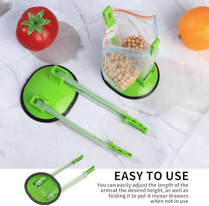 Baggy Rack, Freezer Bag Holder Stand, Adjustable Food Storage Holders, Plastic Food Prep Bag/Zip Lock Bag Holder Stand, for Meal Prep Bag, Kitchen Gadget