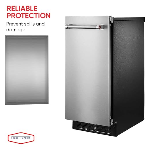 24" x 15" x 1.5" Stainless Steel Ice Maker Pan Catcher - Water Damage Prevention - No Leak Welded Water Tight (Stainless Steel)