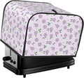 Toaster Cover 4 Slice Pastel Purple Daisy Flower pattern Kitchen Small Appliance Covers with Pockets Dust and Fingerprint Protection