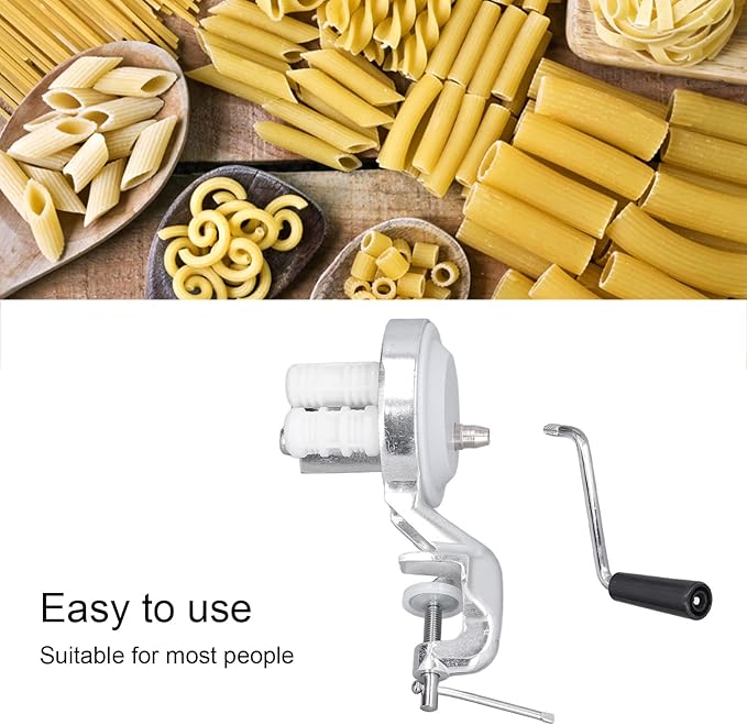 Cavatelli Maker Machine for Authentic Italian Pasta, Portable Hand Cranking Noodles Pressing Machine for Home Kitchen Restaurant