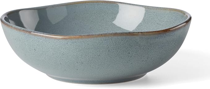Oneida Dinnerware Set, Organic Shades Blue 18-Piece Dinnerware Set, Service For 6, Stoneware Material, Dishwasher And Microwave Safe, Bowls, Plates And Bowls, Dinner Dishes, Plates (Blue, 18 Piece)