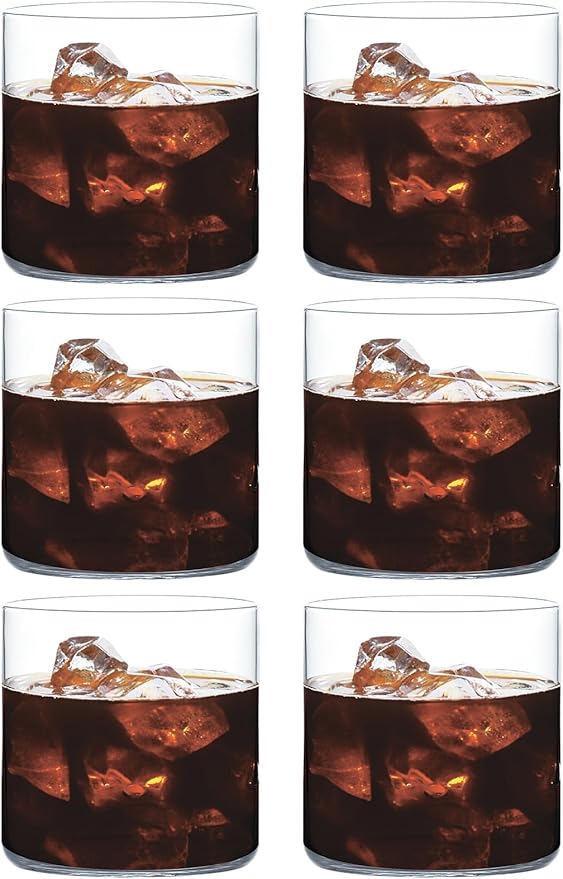Toyo Sasaki Glass B-09127CS Whiskey Glass, Rock Glass, 12.8 fl oz (355 ml), Set of 6, Usuhari, On the Rock Glass, Shatter-Resistant, Cup, Made in Japan, Dishwasher Safe