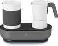 SEVEN&ME Espressor Machine Coffee Maker, with Milk Froth All-in-One Espresso Machine Combination, Latte Cappuccino Macchiato Espresso Electric Moka Pot, One Click Smart Operation（8.66"）