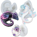 Dragon Epoxy Resin Silicone Molds Set for Fondant Cake Decorating, Concrete, Cement, Polymer Clay, Around 3inch Large