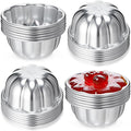 Honeydak 24 Pack Pudding Cup Pans Mini Fluted Cake Small Jelly Pans Aluminum Alloy Reusable Cake Tartlets for Baking Egg Tart Flan Cupcake Bread Muffin Brownie Pudding, Non-sticky(R-15)