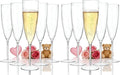 WDF 36PCS Clear Champagne Flutes Plastic - 6 OZ Clear Disposable Champagne Flutes Party Supplies for Wedding/Birthday/Parties (Pack of 2)