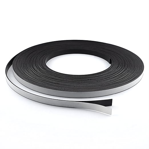 Master Magnetics Flexible Magnetic Tape - Magnet Strips with Strong Adhesive Backing for Walls, Boards, Signs, and More - 0.0625" Thick - 0.5" W - 100 Ft - 1 Roll
