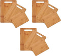 Farberware 3-Piece Wood Cutting Board Set,Reversible Chopping Boards for Meal Prep and Serving,Charcuterie Boards,Wooden Cutting-Boards with Built-in Handles,Set of 3 Assorted Sizes,Bamboo,(Pack of 3)