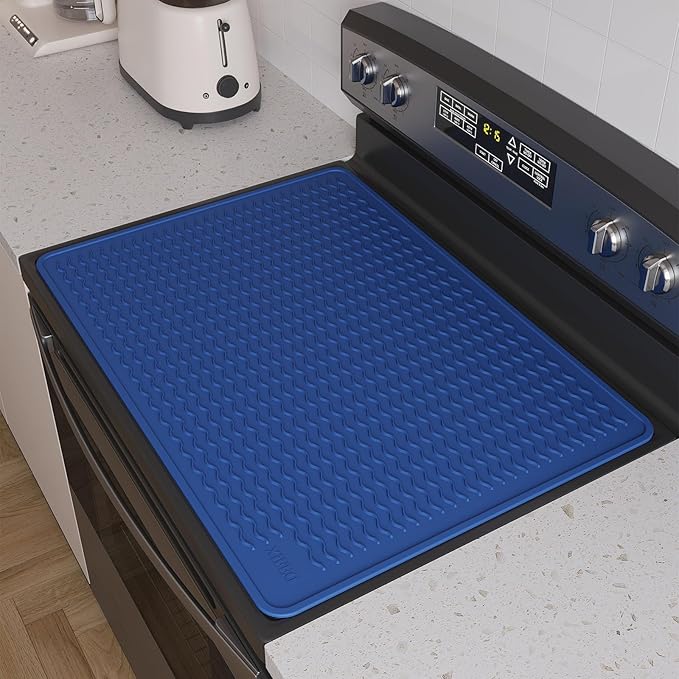 XiFEO Stove Top Covers for Electric Stove, Food Grade Heavy Duty Silicone Glass Stove Top Cover Protector, Induction Cooktop Protector, Heat Resistant Range Ceramic Stove Top Covers Mat, Oven Cover