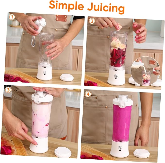 Portable Juicer Cup Cordless Mini Blender for Fresh Juice Stylish Design Easy Operation Go Smoothies and Fruit Drinks