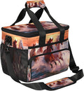 Pardick Lunch Box for Women Men Sea Horse Insulated Lunch Bag Leakproof Large Lunchbox for Adults with Adjustable Shoulder Strap, Cooler Tote Bag for Work, Picnic, Beach