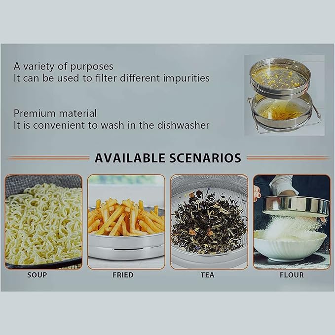 Stainless Steel Honey Strainer for 5 Gallon Bucket – Double Sieve Honey Filter with 650 & 1875 Micron Mesh – Extendable Arms Up to 16.5" – Beekeeping Honey Harvesting Equipment and Food Strainer