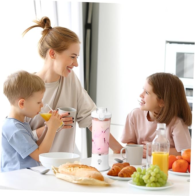 Portable Juicer Cup Mini Blender for Fresh Juice Easy Operation with Transparent Body for Travel and Home Use for Smoothies and Healthy Drinks