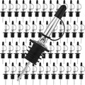 Epakh 120 Pieces Liquor Pour Spout for Bottles Bulk, Stainless Steel Speed Liquor Spout Wine Alcohol Pourers with Siamese Rubber Cap Bar Alcohol Olive Oil Tapered Fits Bottle Mouth 3/4 Inch