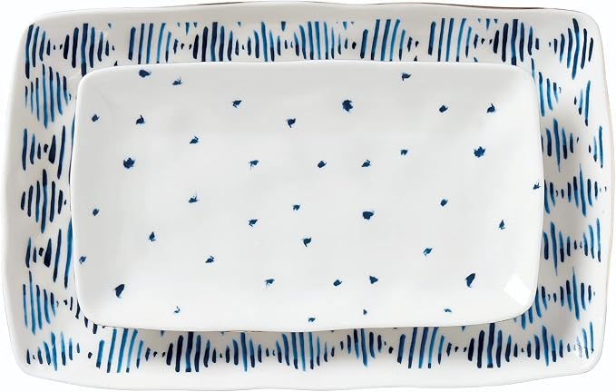 Lenox Blue Bay 2-Piece Nesting Platter Set, 2.87