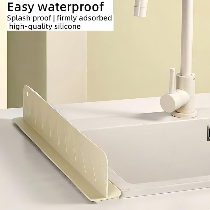 Sink Splash Guard, Raised Design of Silicone Sink Protectors for Kitchen Sink, Kitchen Sink Accessories, Silicone Sink Splash Guard for Wash the Dishes(20 Inch)