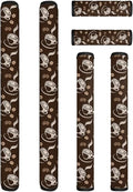Refrigerator Door Handle Covers Set of 6, Antiskid Protector for Fridge Oven Dishwasher Keep Your Kitchen Appliance Clean from Smudges, Food Stains, Coffee Beans Brown