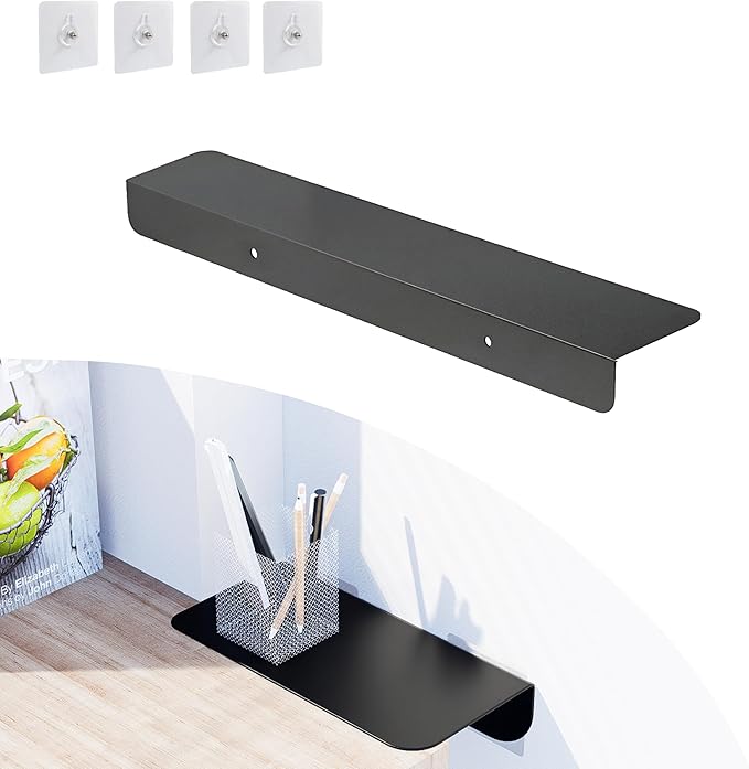 Metal Kitchen Refrigerator Gap Partition Countertop Gap Extension Board, Refrigerator Side Partition, Gap Covers Between Countertop And Walls, No Drill (Black, 7.87 * 3.93inch)