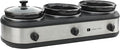 CULINARY CHEF, Triple Slow Cooker, Buffet Server 2.5qt x 3 Pot, Food Warmer – Stainless