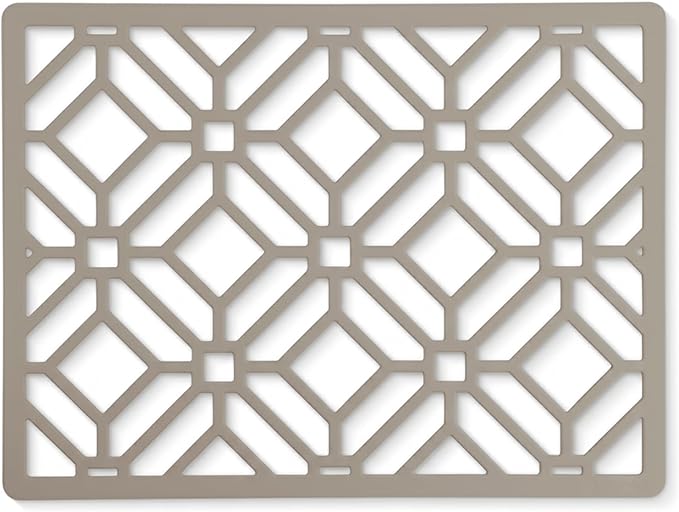 GASARÉ, Extra Large, Thick, Silicone Trivet for Hot Dishes, Pots, and Pans, Heat Resistant Mat for Countertop, Hot Pad for Kitchen, Easy to Clean, 16 x 12 x 3/8 Inches, Taupe