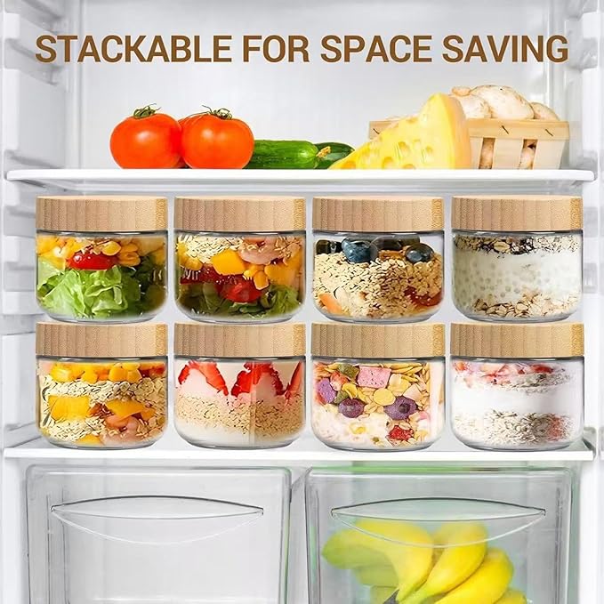 Glass Jars with Silicone Sealed Lids Ideal for Breakfast Lunch and Kitchen Organization Homebrewed Preserve Jar