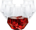 Goodluck 40 PCS Diamond Stemless Plastic Wine Whiskey Glasses, 12 Oz Disposable Cocktail Glasses, Suitable for Weddings, Birthday Parties, Family Gatherings, Bars, etc (Clear)