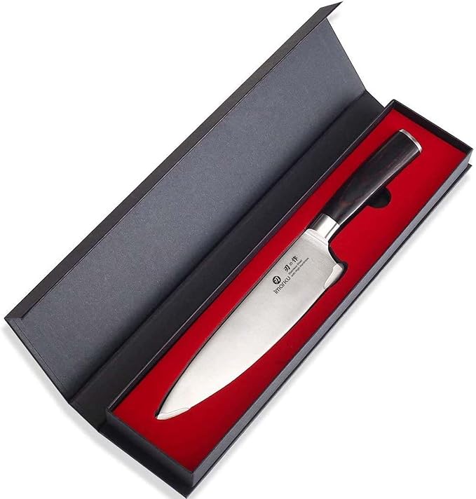 imarku Japanese Chef Knife - Sharp Kitchen Knife 8 Inch Chef's Knives HC Steel Paring Knife, Unique Gifts for Men and Women, Gifts for Mom or Dad, Kitchen Gadgets with Gift Box, Gyutou Knives