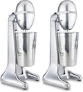 Hamilton Beach DrinkMaster Electric Drink Mixer, Retro Milkshake Maker & Milk Frother, 2 Speeds, Extra-Large 28 oz. Stainless Steel Cup, Classic Chrome (Pack of 2)