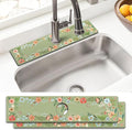 Sink Faucet Absorbing Mat, 2 Pack Drying Mat Around Faucet Sink Splash Guard Behind Faucet Sinkmat For Kitchen Bathroom Island Rv 24 * 5.5 Inch (60 * 14 cm)